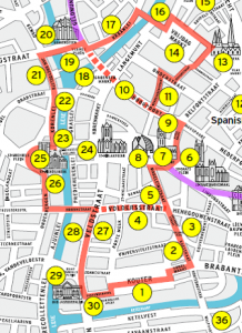 mapa ruta nocturna gante