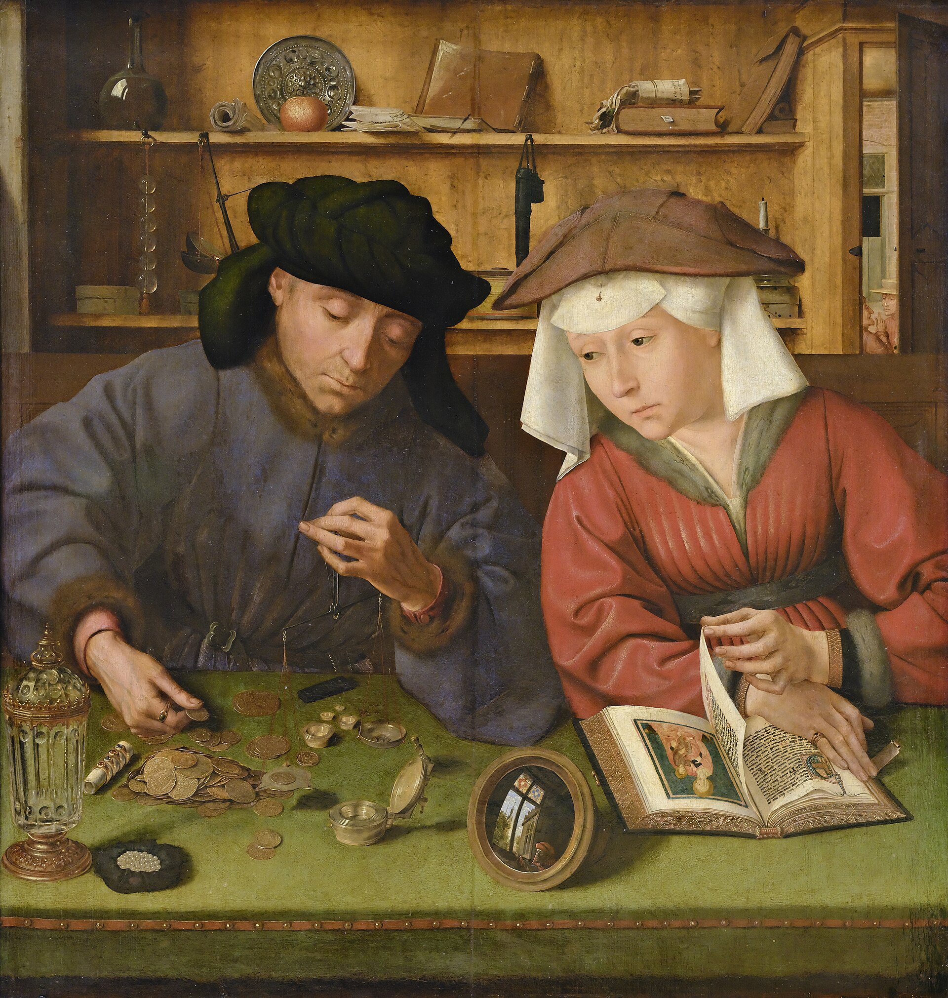 Le preteur et sa femme Quentin Metsys Musee du Louvre Peintures INV 1444 MR 821